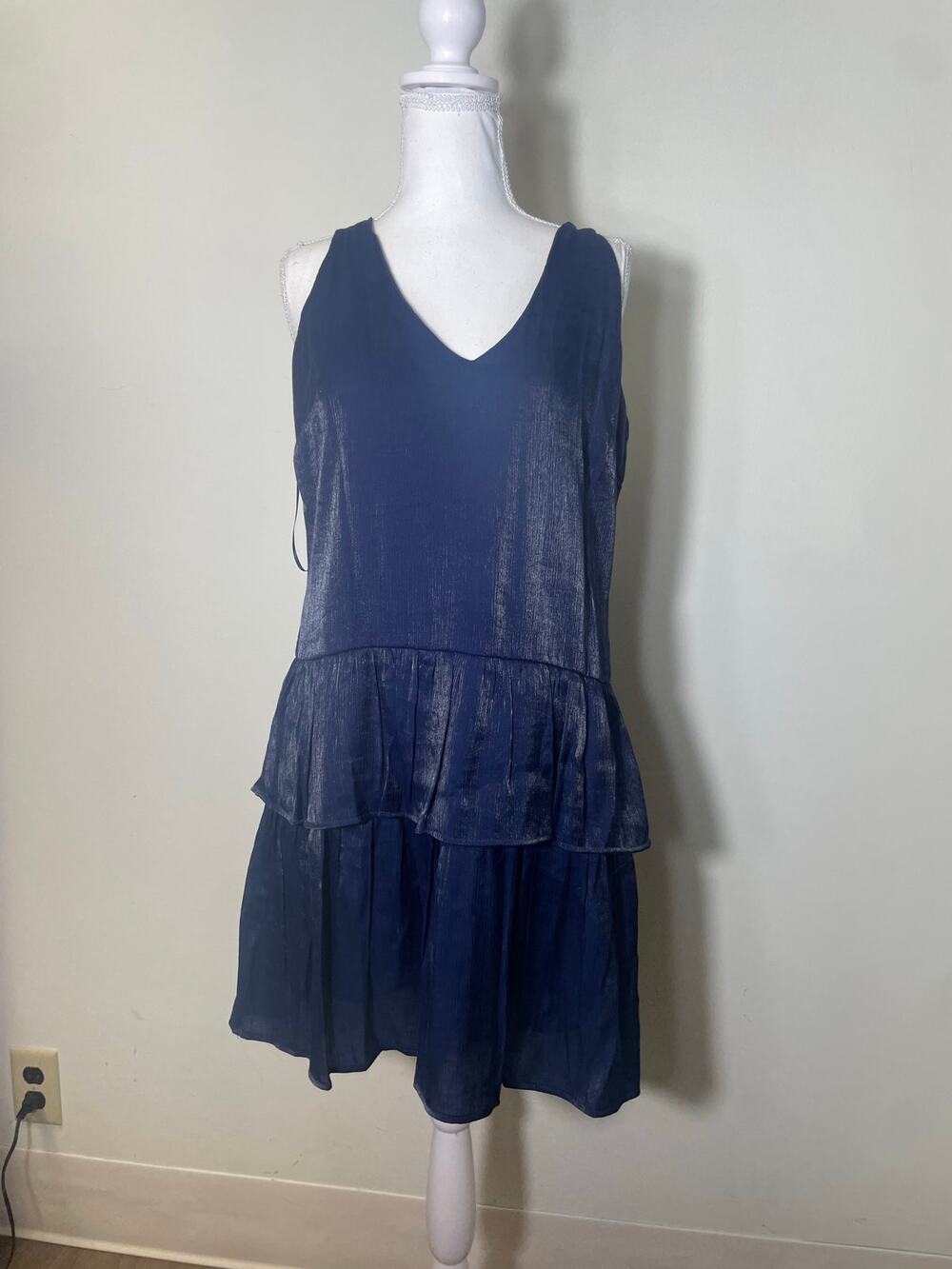 Pinch Navy Blue A Line Spaghetti Strap Dress Size Medium